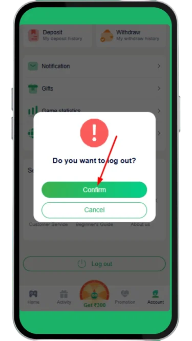 Confirm logout